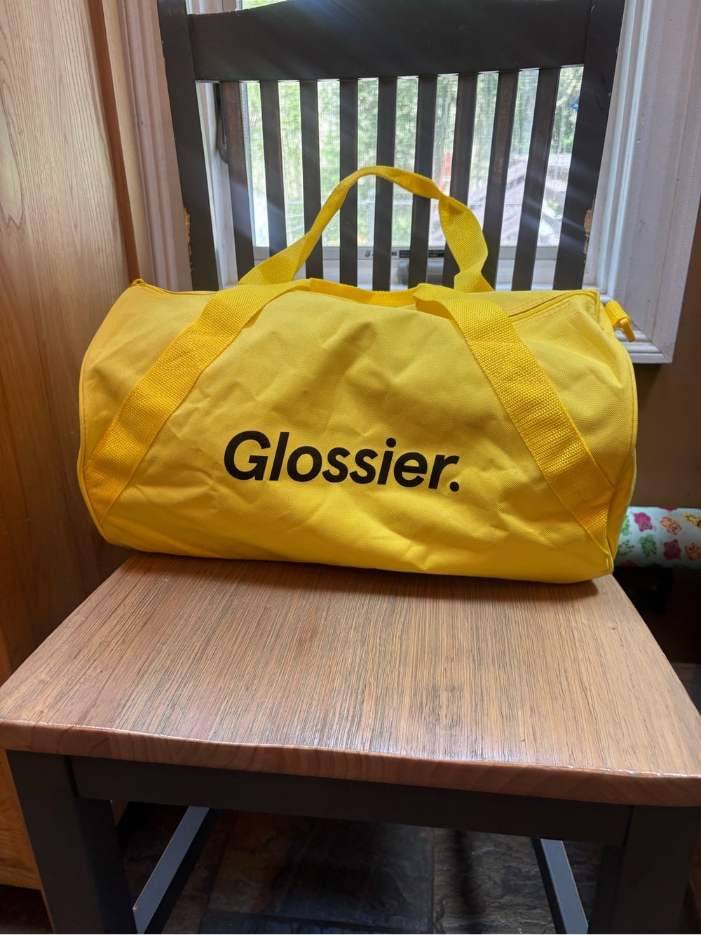 Glossier Yellow Canvas Duffel